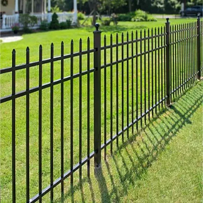 3 Rail Aluminum Press Point Fence Application