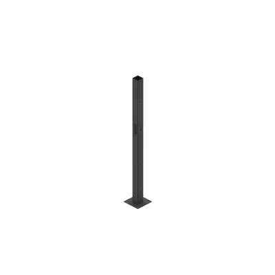 Black Bolt Down 358 mesh fence post