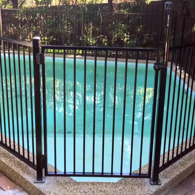Black Aluminum Fence Pool Gate Application
