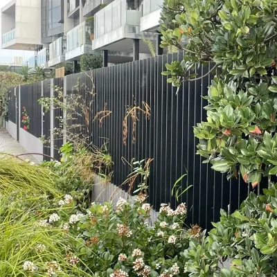 Aluminum Vertical Blade Fence Panel around home