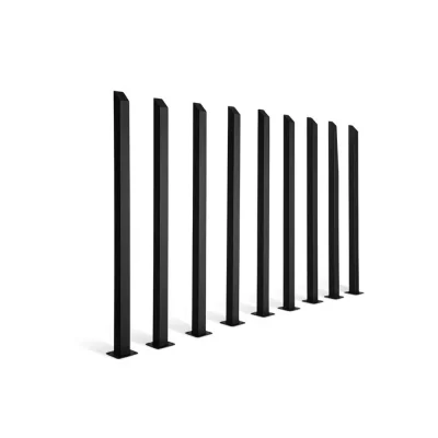 Black Aluminum Flanged Post