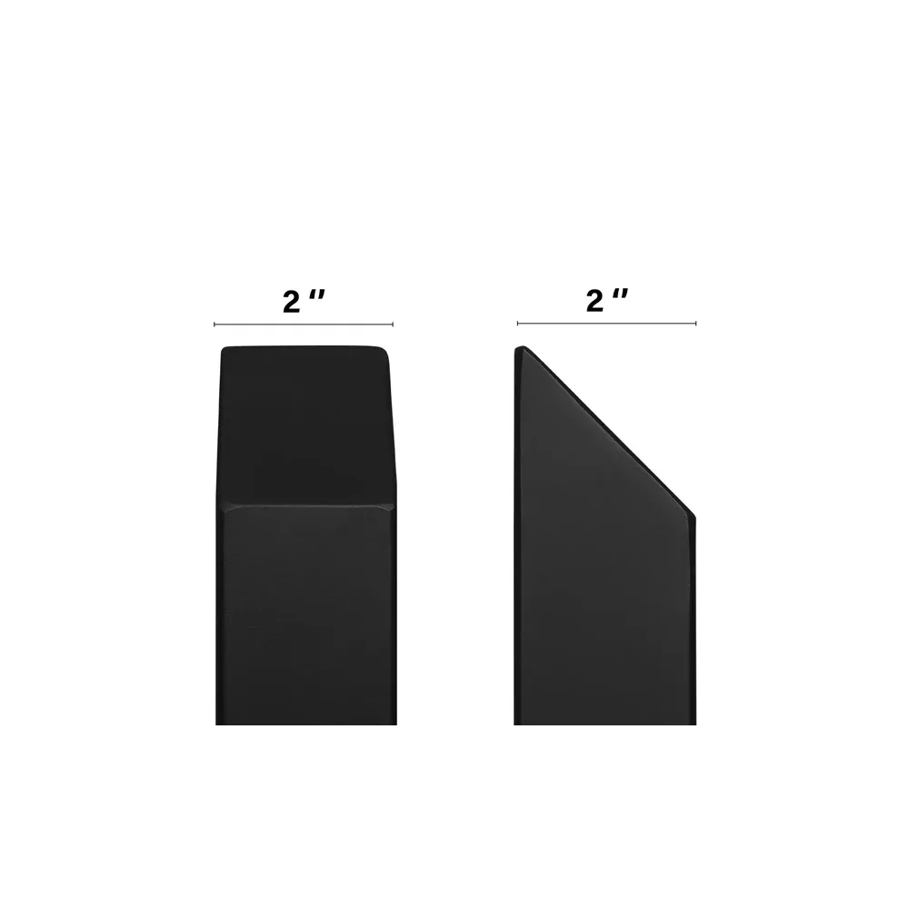 Black Aluminum Flanged Post Size