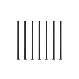 Black Aluminum Flanged Post