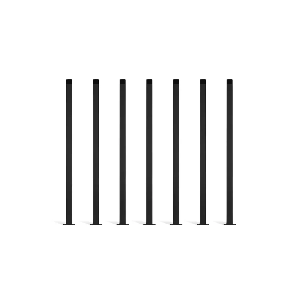 Black Aluminum Flanged Post