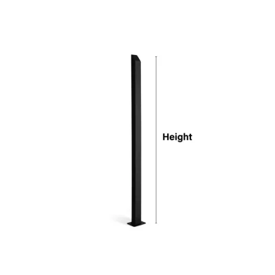 Black Aluminum Flanged Post Detail