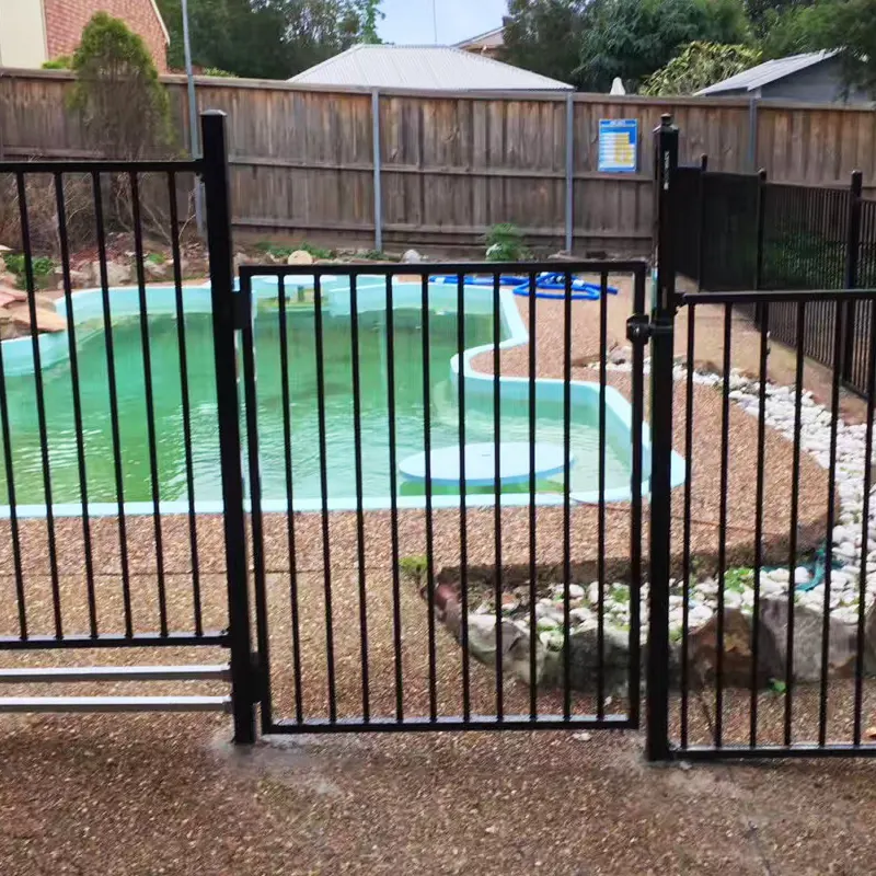Black Aluminum Pool Gate Application