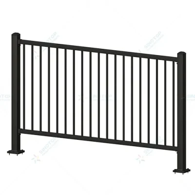 Black Flat Top Ornamental Aluminum fence
