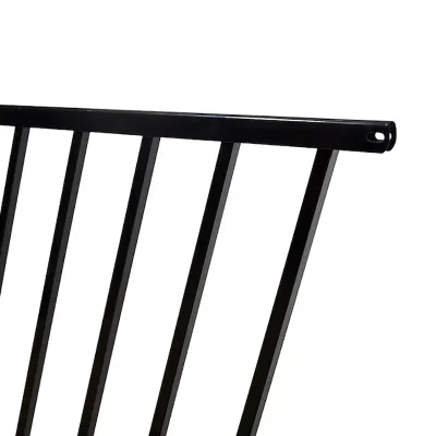 Black Flat top Rackable Fence Detail