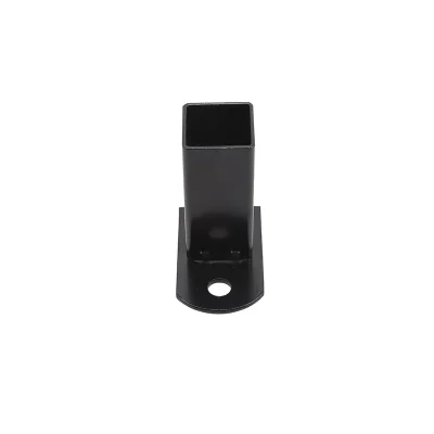 Black Powder Coated Fence Rail Mounting Brackets