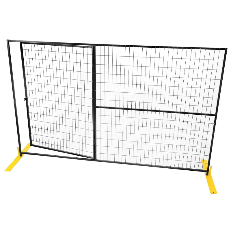 Black Powder Coated Temporary Fence Gate(1)