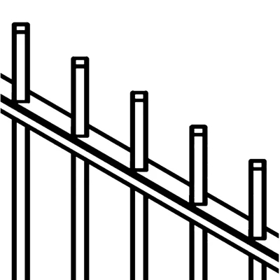 Black Rod top Rackable Fence Drawing