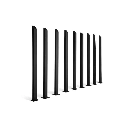 Powder Coated Steel Flanged Fence Post