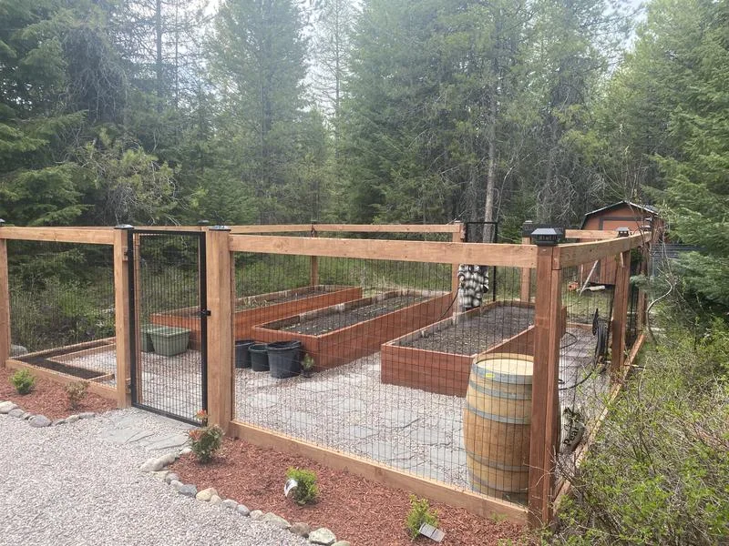 Euro Fence Gate in garden