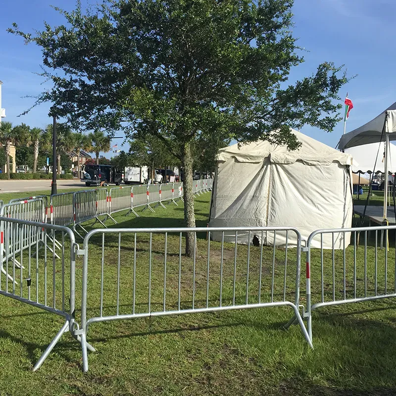 Fixed Leg Crowd Control Barrier Application