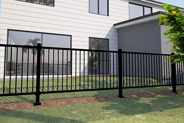 Flat Top Fence in Residential