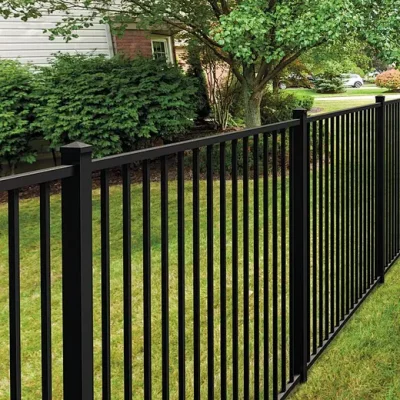 Flat Top Ornamental Aluminum fence Application