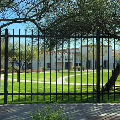 Galvanized Steel Garrison Fencing in Residential