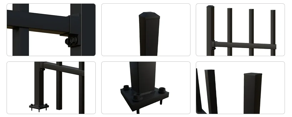 Galvanized Steel Rod Top Fencing Details 1