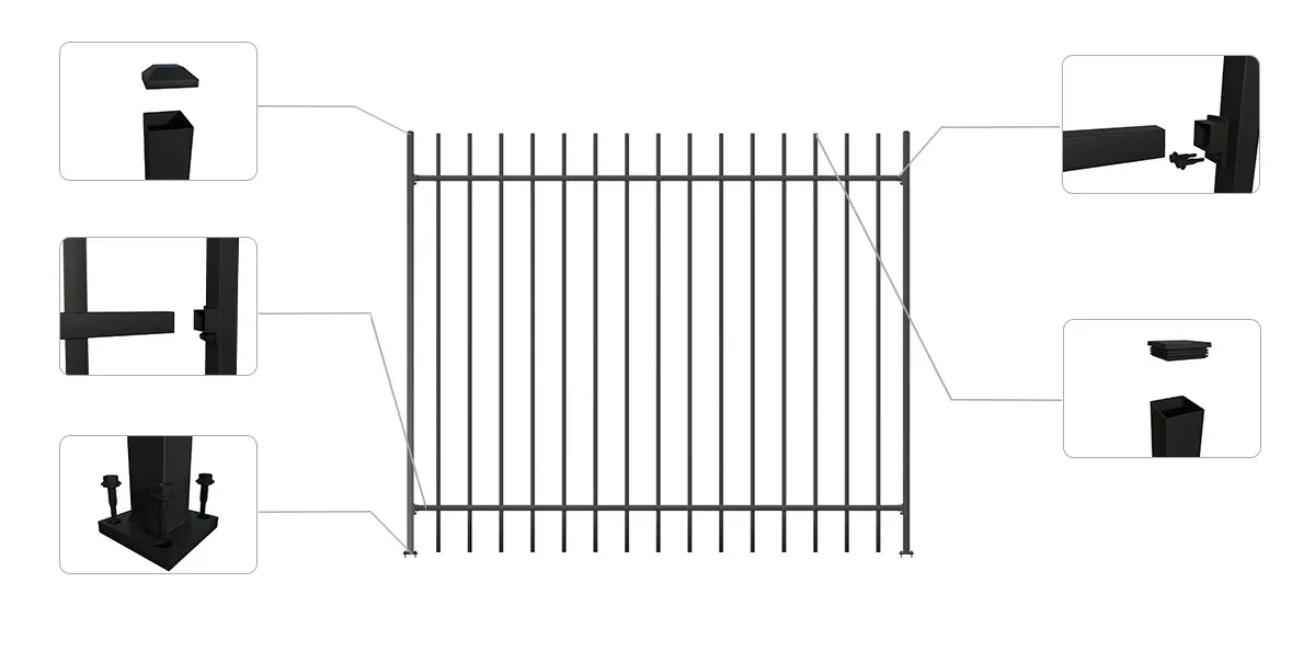 Galvanized Steel Rod Top Fencing Details 1