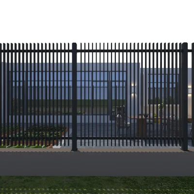 Metal Vertical Blade Fence Panel in factory