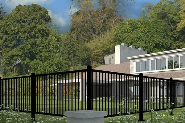 Ornamental Aluminum Flat Top Fence Application
