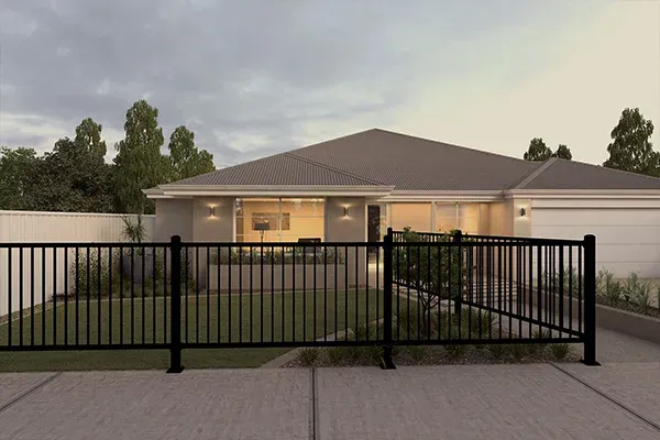 Ornamental Aluminum Flat Top Fence in Residential