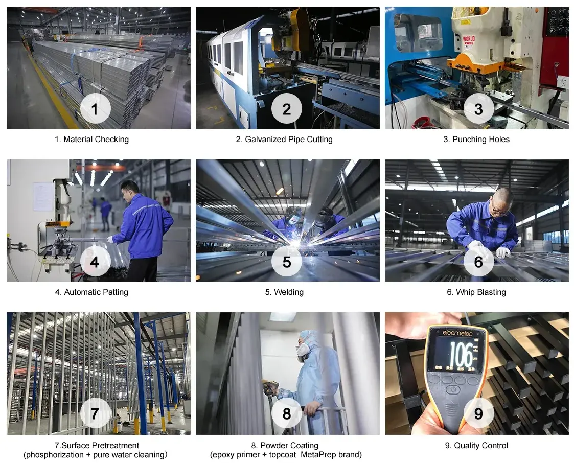 Rod Top Fence Production Process