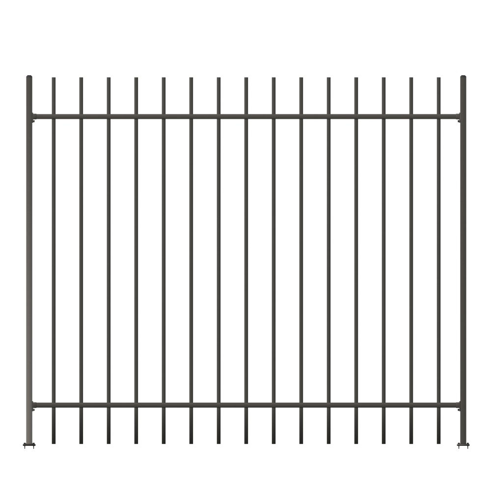 Black Galvanized Steel Rod Top Fencing