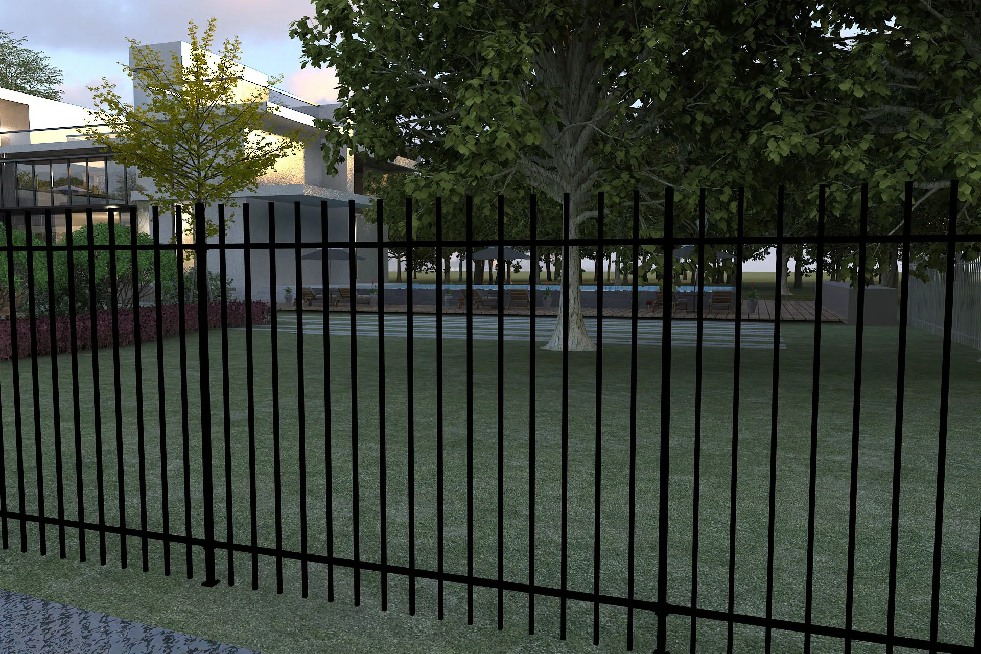 Steel Rod Top Fence Application