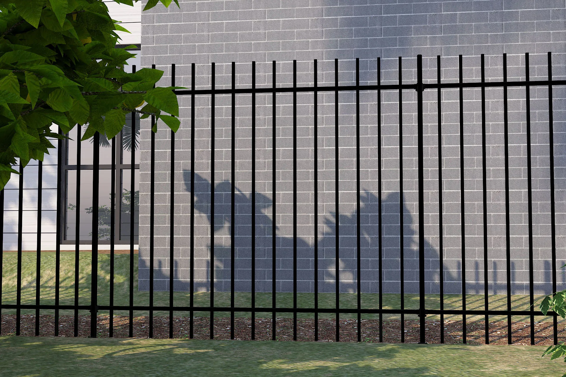 Steel Rod Top Fence Application