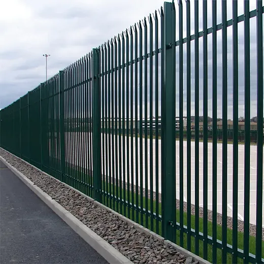 Galvanized Steel Palisade Fencing for Commercial Applications