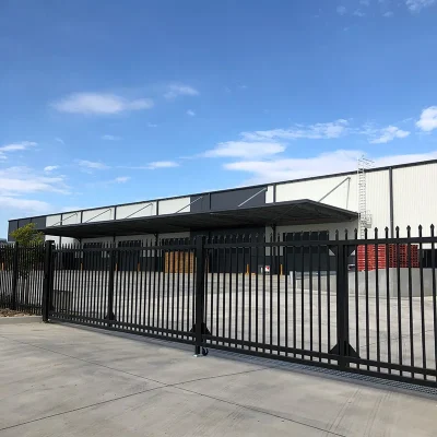 metal sliding gate in factory