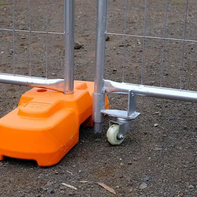 Temporary Fence Jockey Wheel Application