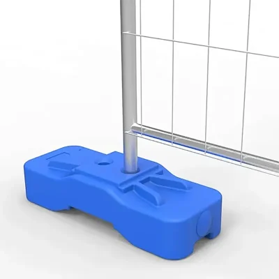 Temporary fence panel and base connection