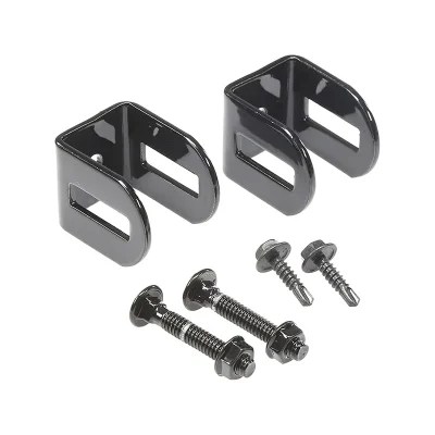Black Flat Wall Mount Brackets Detail