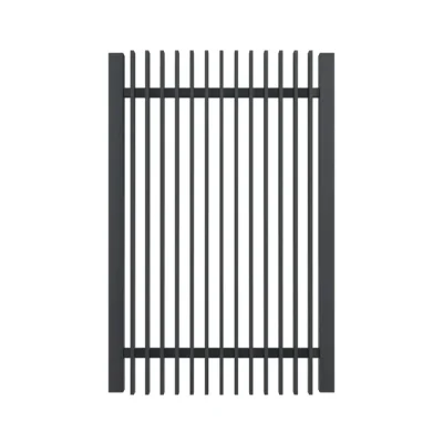 Black Powder Coated Blade Fence Gate