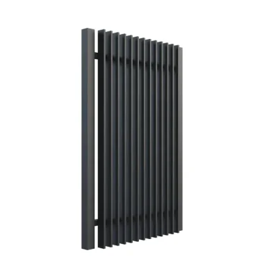 Black Powder Coated Blade Fence Gate Detail