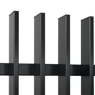 Vertical Blade Fence Gate details