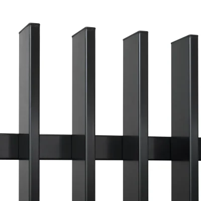 Black Blade Fence Gate Detail