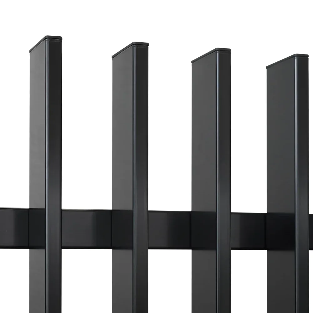 Black Blade Fence Gate Detail