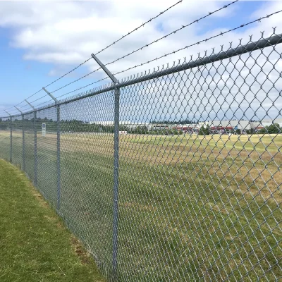 Barbed Wire with chain link fence