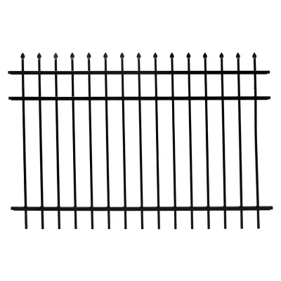 spear top rackable steel fence