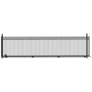black metal sliding gate