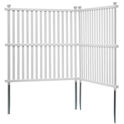 3 Rails Vinyl Privacy Screen Fence 1