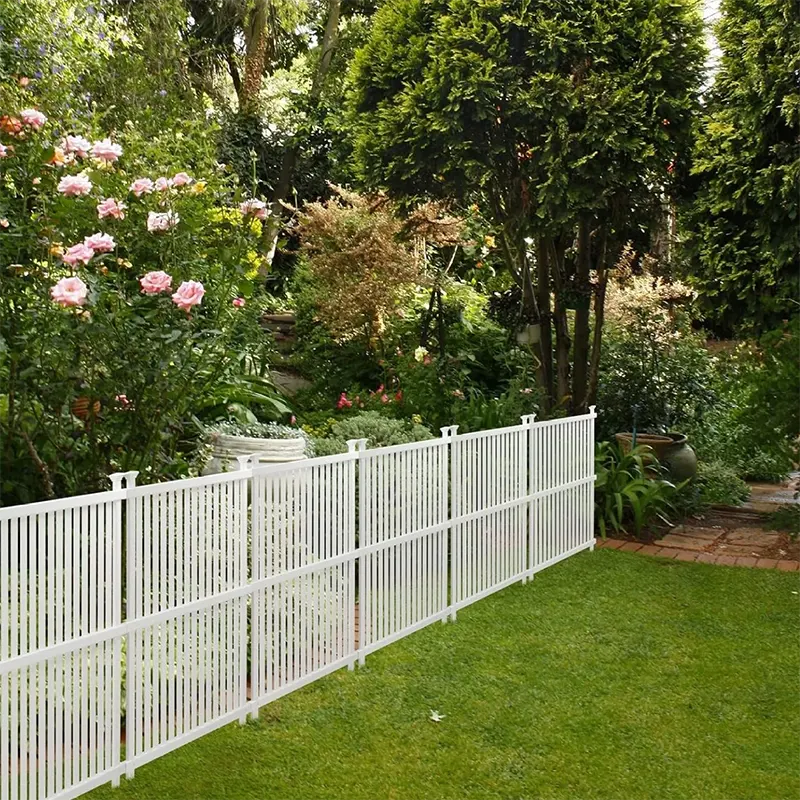 3 Rails Vinyl Privacy Screen for garden