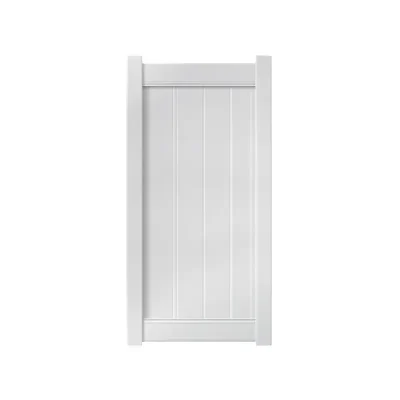 3’ x 6’ White Single Swing Vinyl Gate