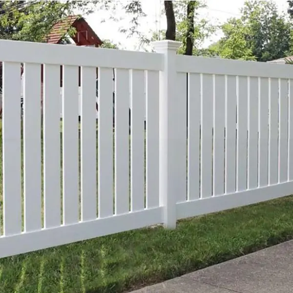 Flat Top Semi Privacy PVC Fence for yard