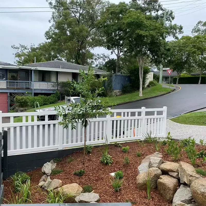 5 top PVC Picket Fence near path