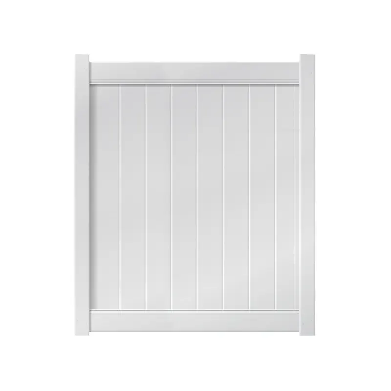 5’ x 6’ White Single Swing Vinyl Gate
