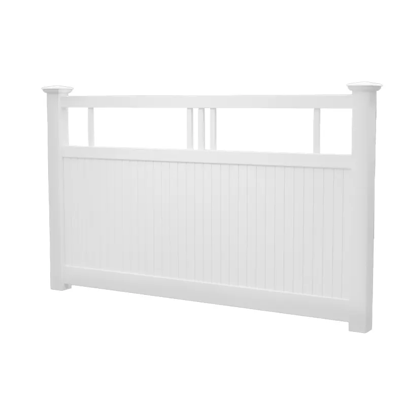 5ft Tall White 5 top Vinyl Picket Privacy Fence PVC Fence Details